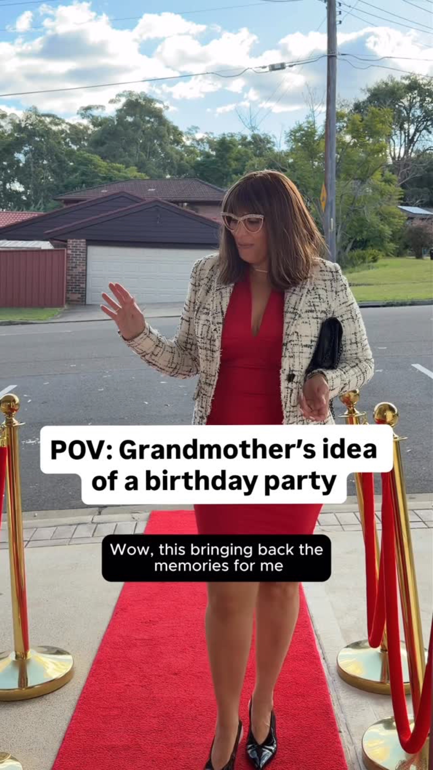 A birthday girl on the red carpet