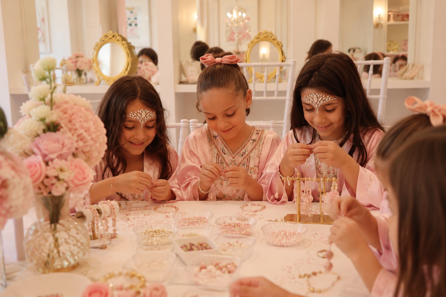 A weekday high tea table set for guests
